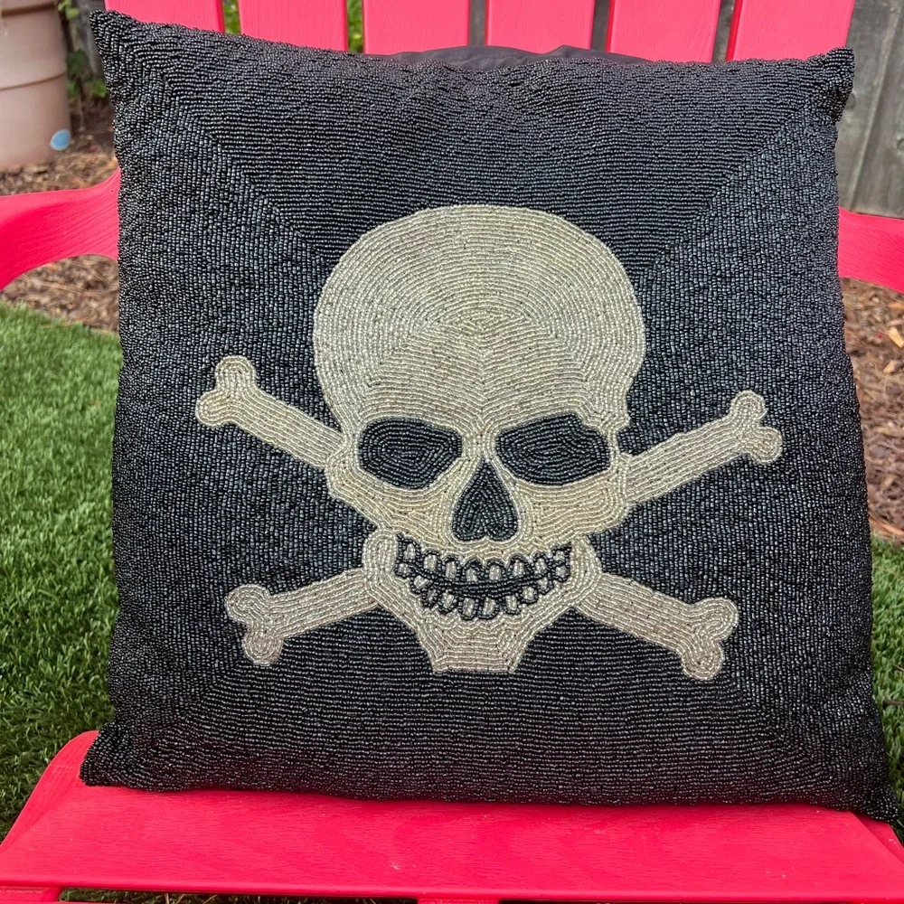 Beaded SKULL CUSHIONS